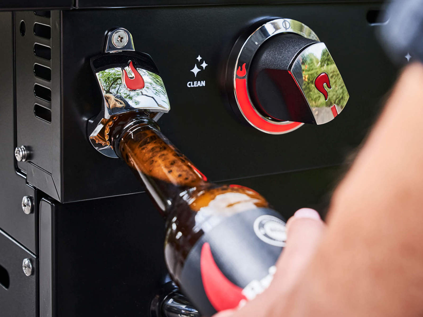 Integrated bottle opener