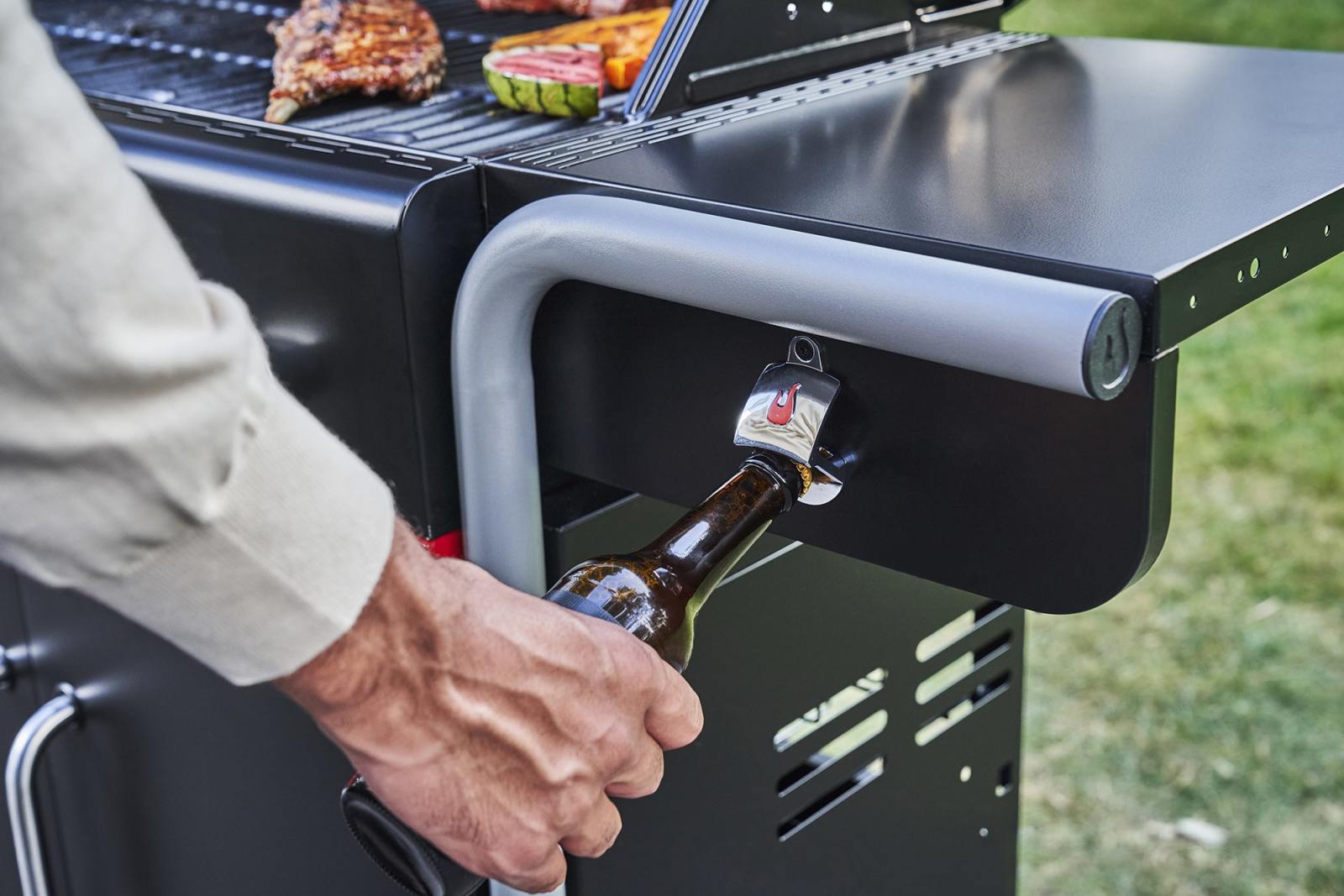 Integrated bottle opener